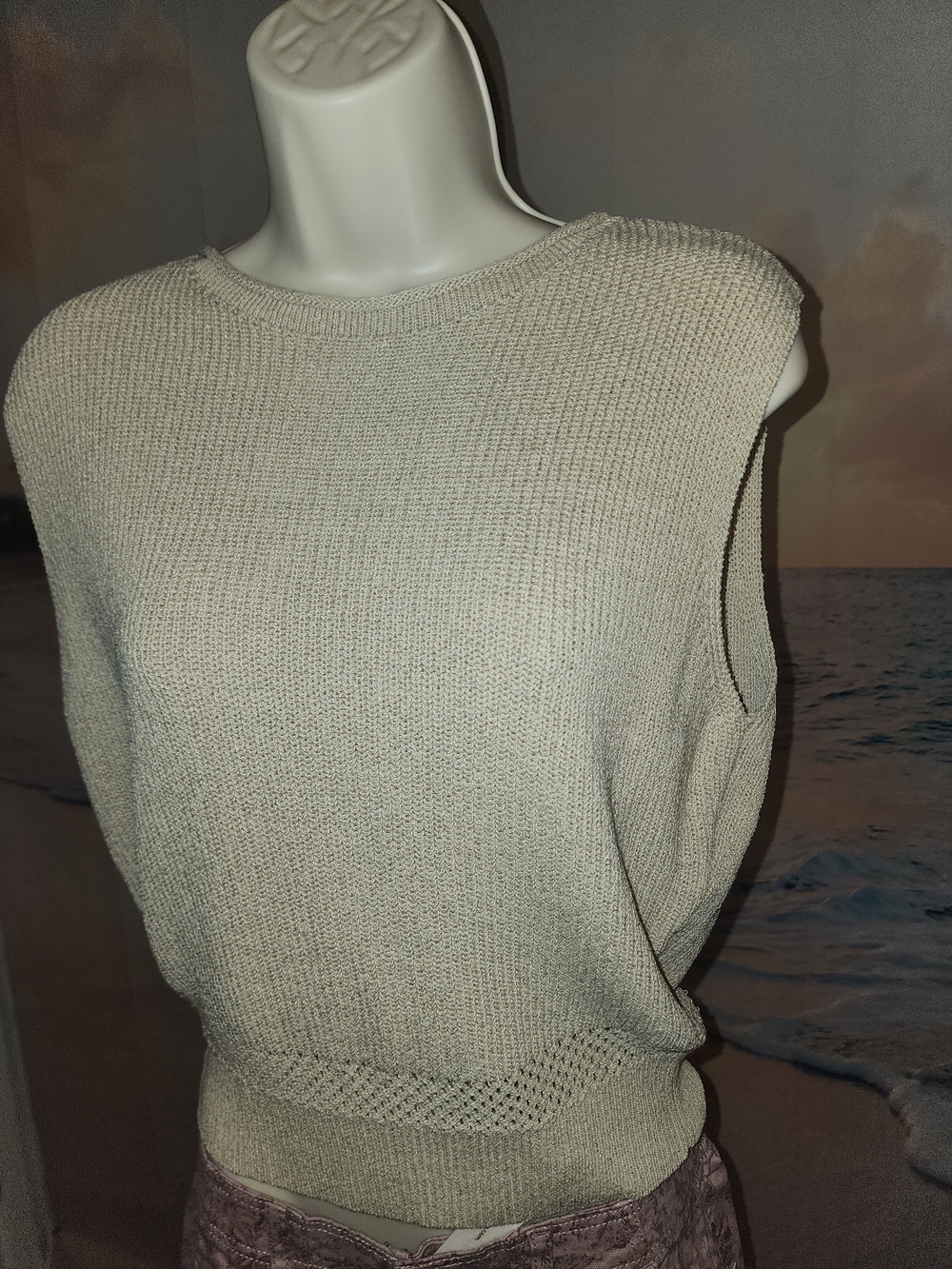 COMMENSE Classic Cream Knit Women’s Sweater - Picture 2 of 6